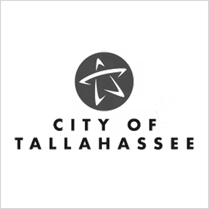 City of Tallahassee logo, which consists of a black text on a white background with a black border